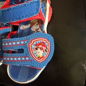 Toddler size 8c light-up law patrol sandals